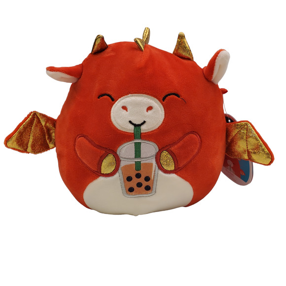 Squishmallows Baiden Red Dragon With Boba - Peluche Originale 30,5 Cm - Jazwares - 3
